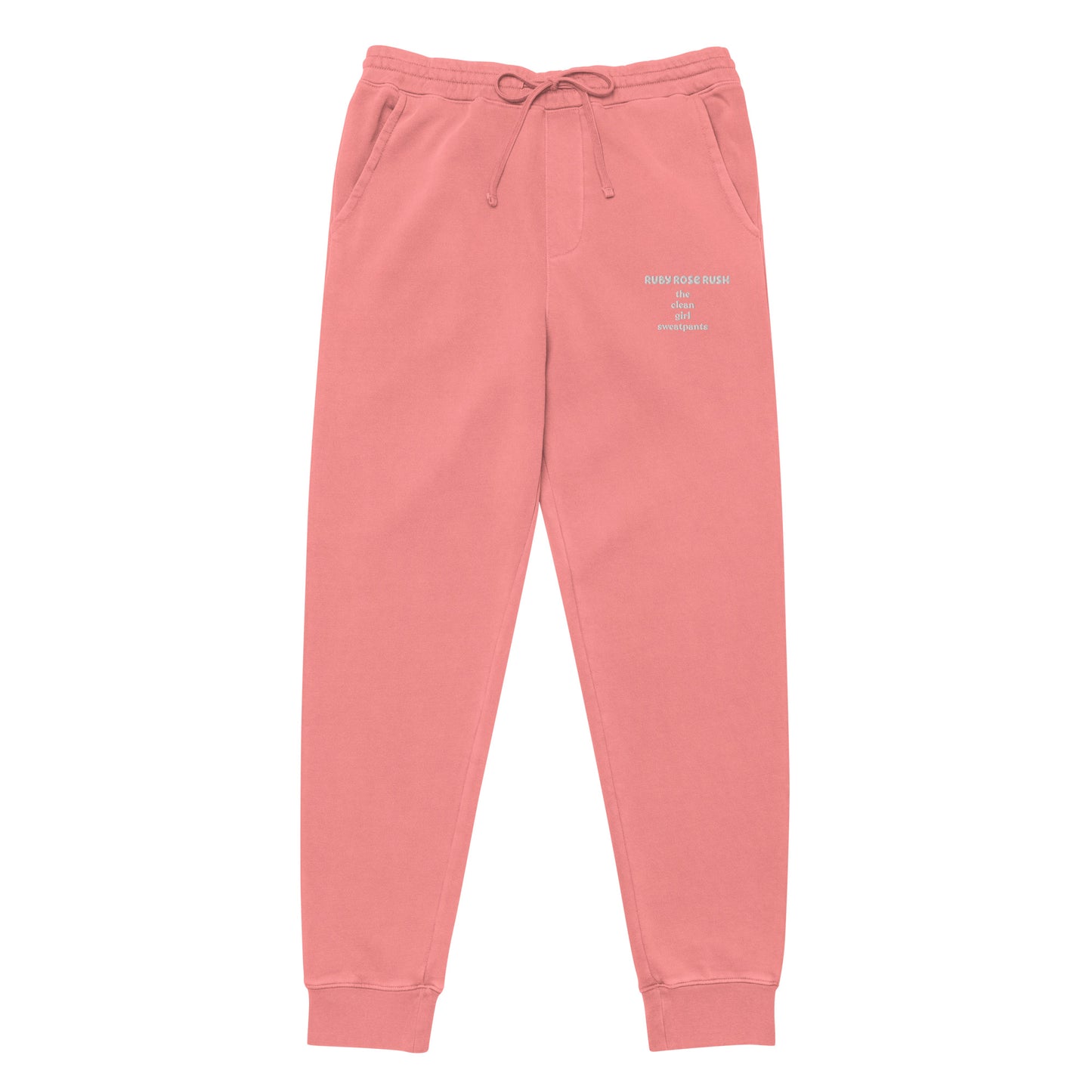 The Clean Girl Sweatpants in White Embroidery